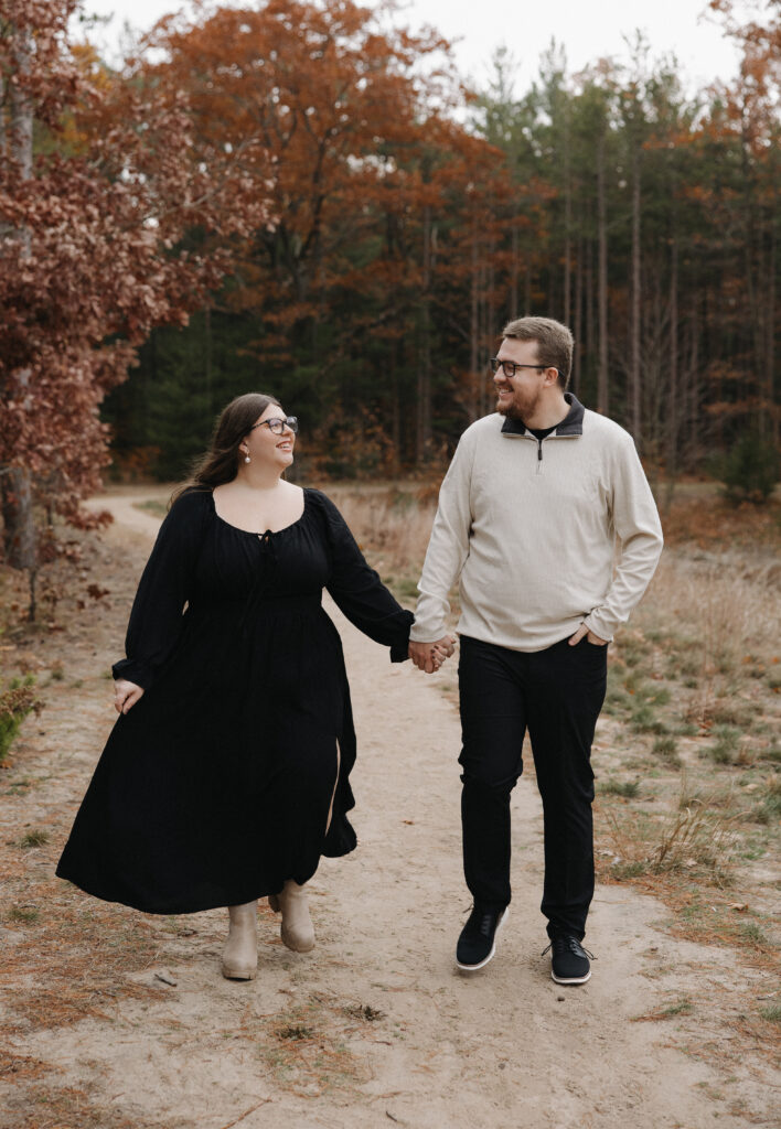 engagement session at riley trails holland michigan