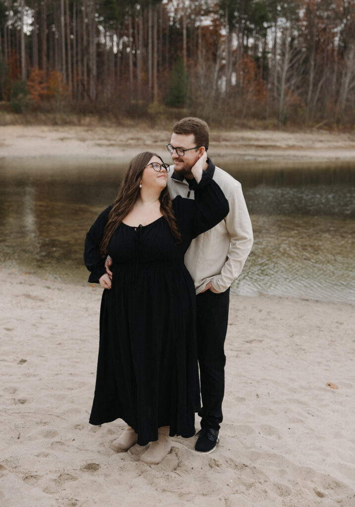 engagement session at riley trails holland michigan